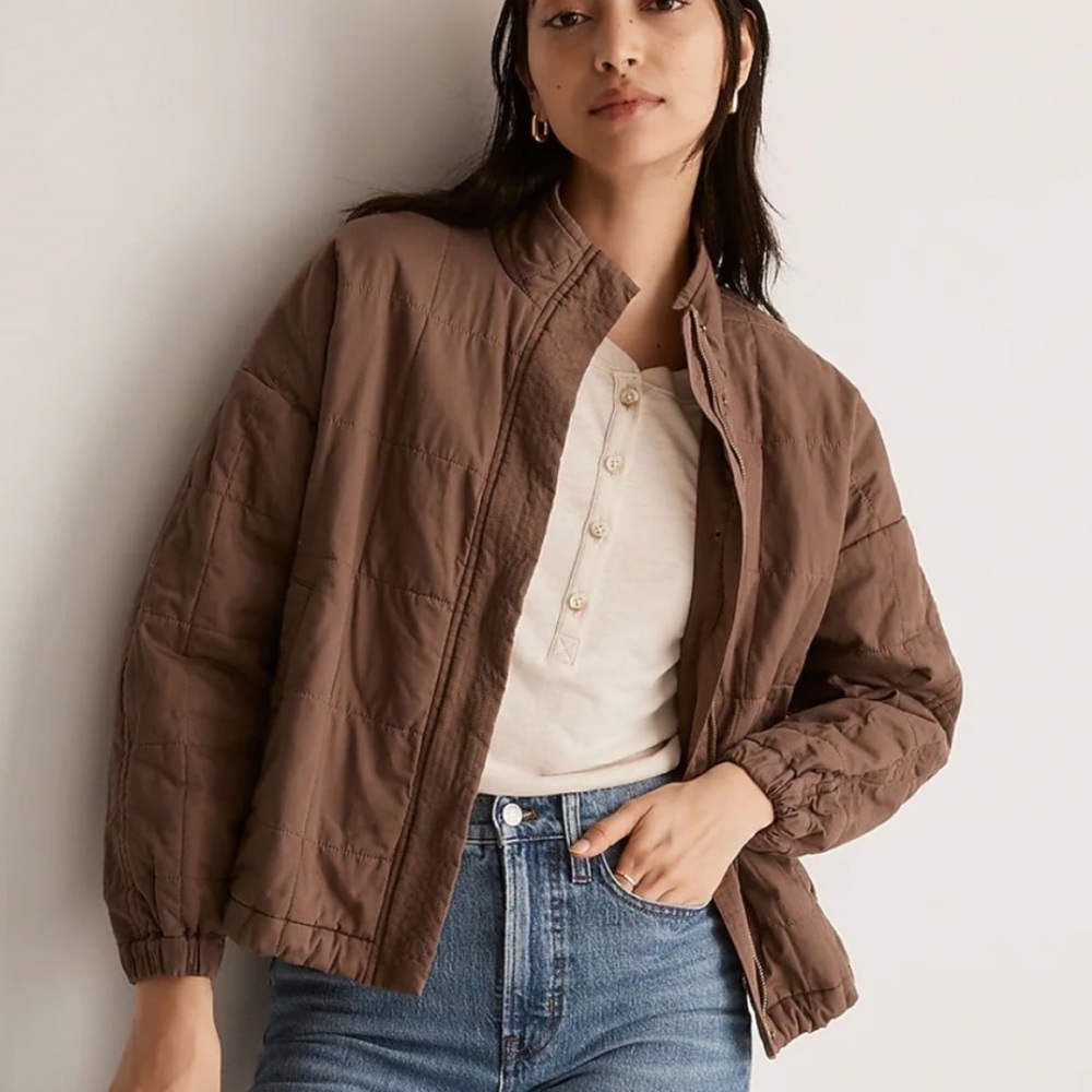 Madewell Quilted Bomber Jacket
